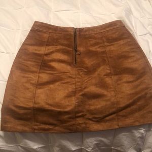 Brown Mini Skirt!!